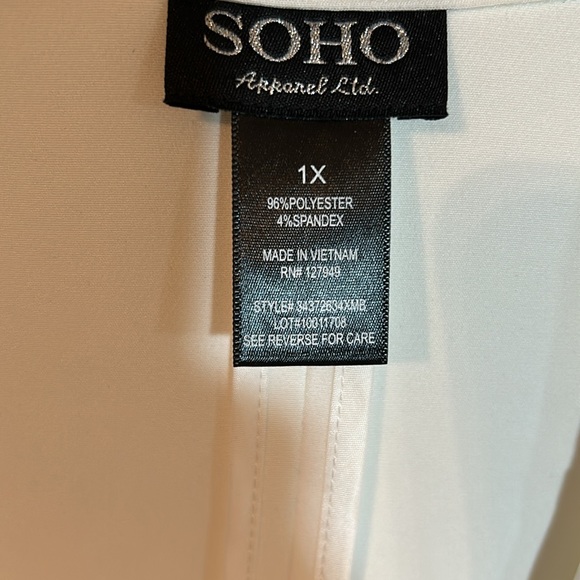 Classy Vest with front pockets and tie belt 1X - Picture 3 of 7